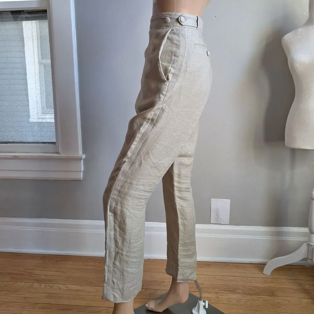 Banana Republic Trousers Cream Irish Linen Trousers Baird McNutt Size 32S